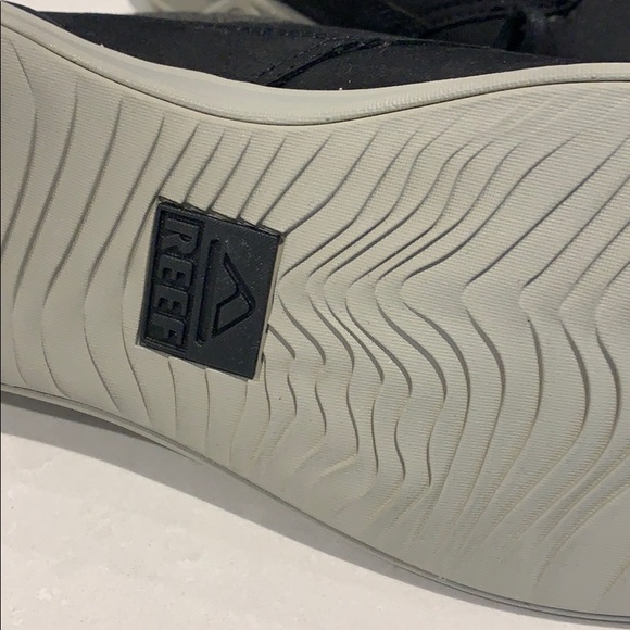 New Reef Rover Low Mens Black Canvas Sneakers - Picture 4 of 6